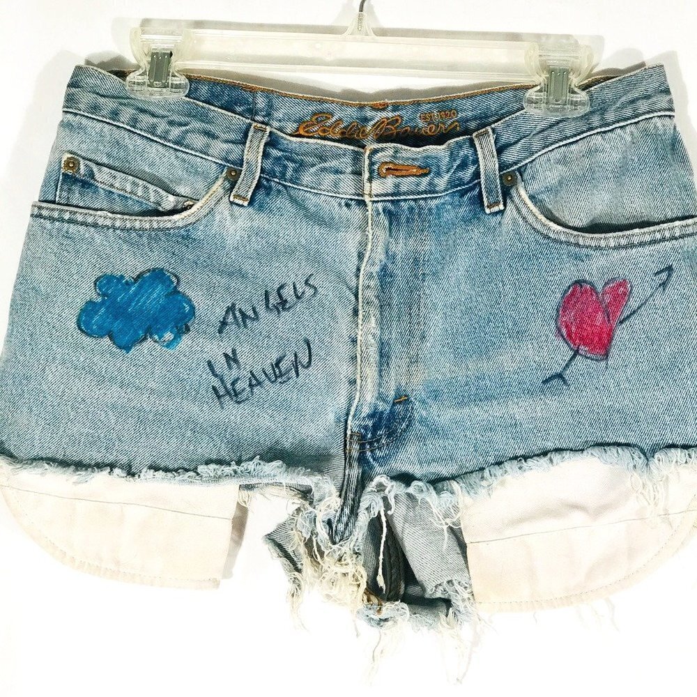 Eddie Bauer Vintage Distressed hot Shorts Denim